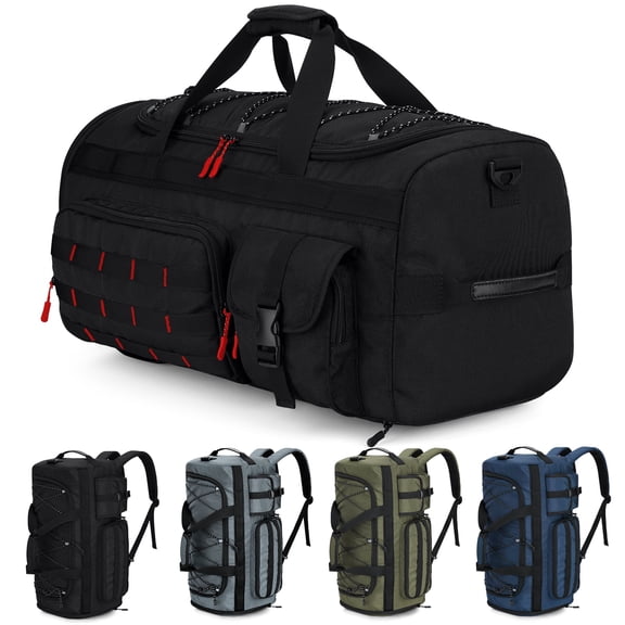 Gonex 45L Travel Duffel Bag for Men, 3 in 1 Extra Large Gym Bag Backpack with Shoes Compartment for Weekender Sports Workout