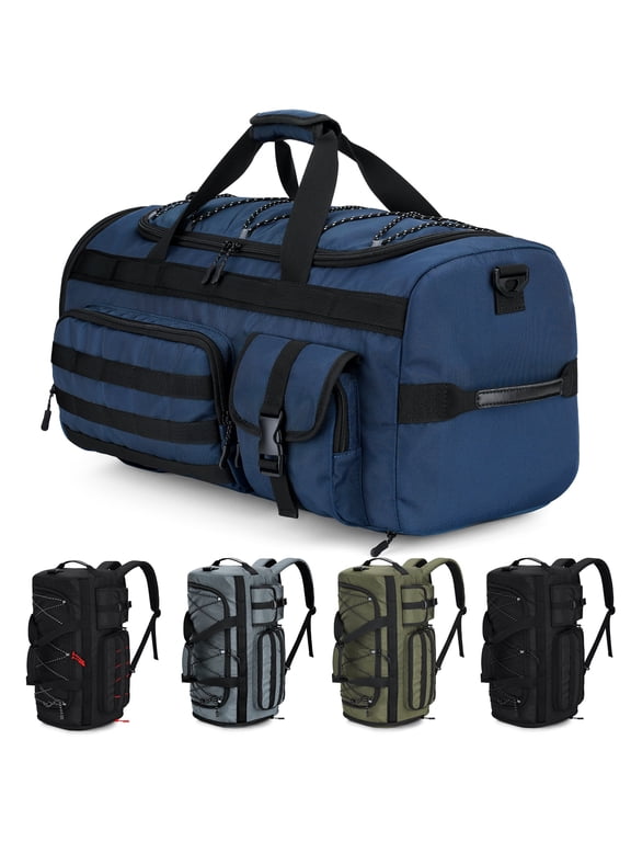45L Travel Duffel Bag for Men, 3 in 1 Extra Large Gym Bag Backpack with Shoes Compartment for Weekender Sports Workout