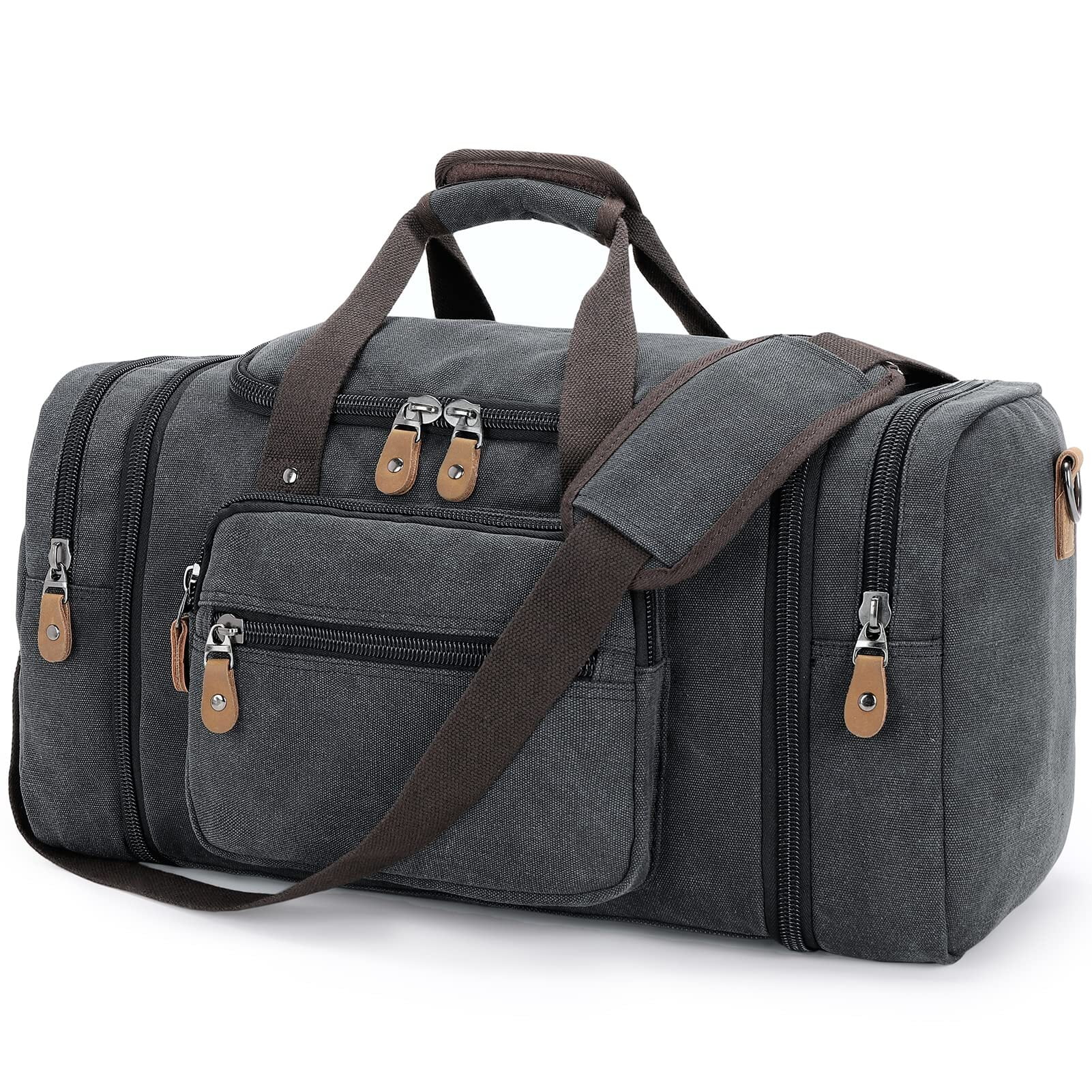 Gonex 50L Canvas Duffel Bags 24" Expandable Travel Duffle Overnight ...