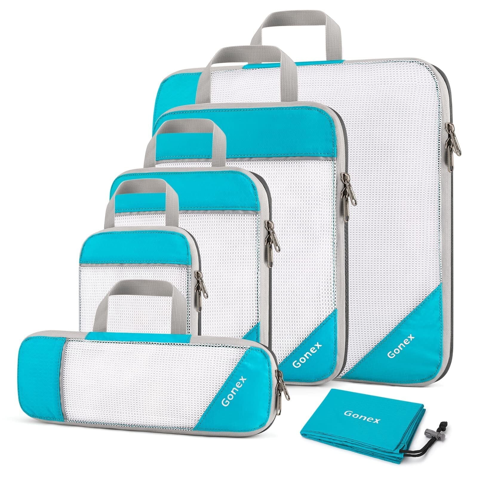 BAGAIL 8 Set Packing Cubes & Digital Luggage Scale - Complete Travel Organization Kit