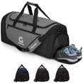 thumbnail image 1 of Gonex 60L Gym Duffel Bag, Sports Duffle with Shoe Compartment & Wet Pocket, Water-Resistant Travel Bag for Fitness, Camping, Weekend Trips, 1 of 9
