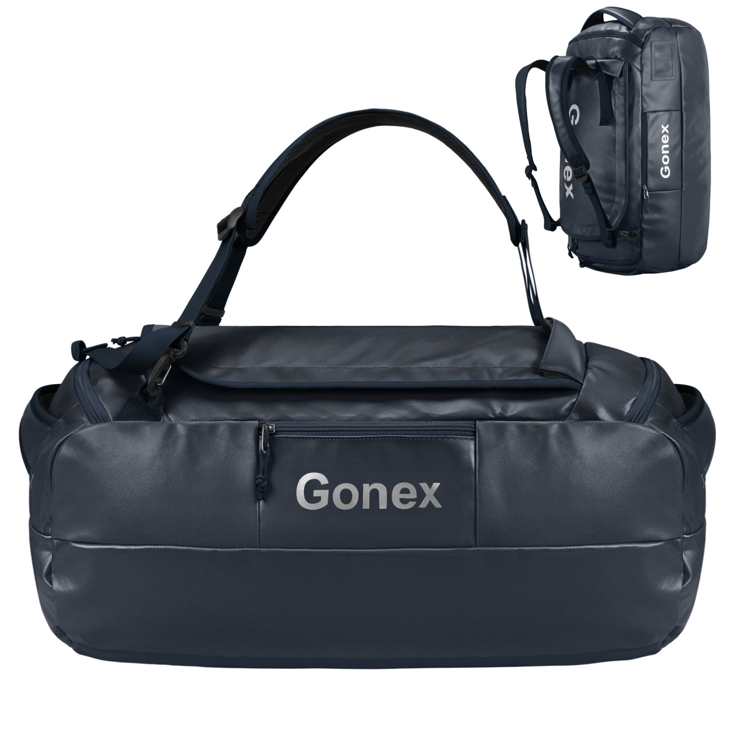 Gonex 60L Travel Duffel Bag Foldable Gym Bags Water-Repellent with Backpack Strap, Shoes Compartment