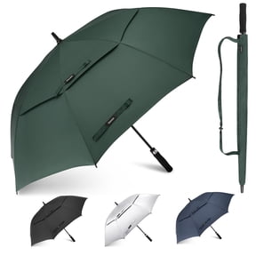 Gonex 62 Inch Automatic Open Golf Umbrella, Extra Large Vented Stick Umbrellas with Windproof Double Canopy