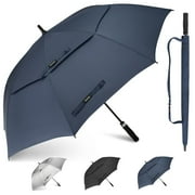 Gonex 68 Inch Automatic Open Golf Umbrella, Extra Large Vented Stick Umbrellas with Windproof Double Canopy