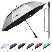 Gonex 72 Inch Automatic Open Golf Umbrella, Extra Large Vented Stick Umbrellas with UV Protection Double Canopy
