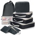 thumbnail image 1 of Gonex 8 Set Mesh Packing Cubes, Space-Saving Travel Luggage Organizers with Shoe & Laundry Bag for Suitcase & Carry On, 1 of 8