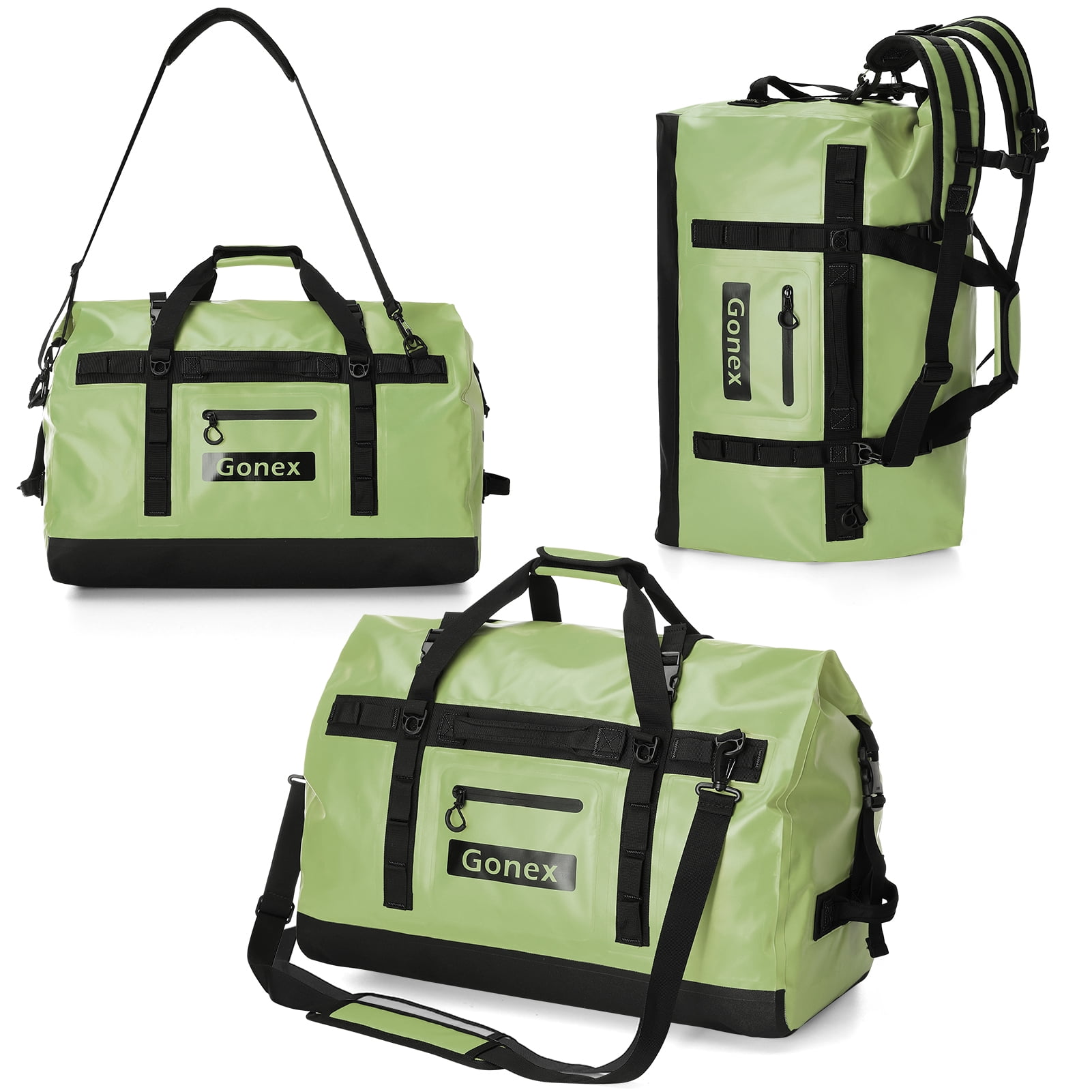 Gonex 150L Waterproof Dry Duffel Bag, 3-in-1 Convertible Large Backpack - Heavy Duty Travel Gear Hauler with Reinforced Thickened Bottom for Kayaking Paddleboarding Boating Rafting Fishing