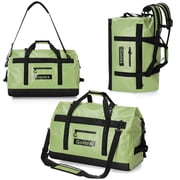 Gonex 150L Waterproof Dry Duffel Bag, 3-in-1 Convertible Large Backpack - Heavy Duty Travel Gear Hauler with Reinforced Thickened Bottom for Kayaking Paddleboarding Boating Rafting Fishing