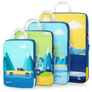 Gonex Compression Packing Cubes for Travel Accessories, 4 Set Expandable Luggage Organizers Bags (Transportation)