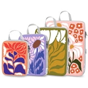 Gonex Compression Packing Cubes for Travel Accessories, 4 Set Expandable Luggage Organizers Bags