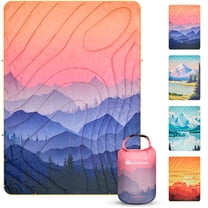 Gonex Camping Blanket with Aero-Warmth Tech Layer, Ultralight & Warm Packable Camping Quilt, Wearable Water-Resistant Puffy Blanket for Traveling, Picnic, Hiking, Beach Party 79" X 55"