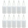 Gong 10 Pcs 100ML Transparent Empty Bottle Squeeze Dispenser Refillable