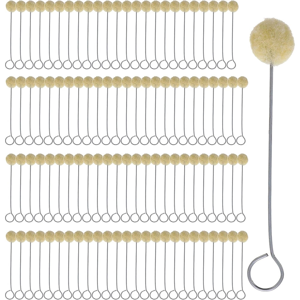 Gong 100pcs Wool Daubers Ball Leather Dye Wool Balls Manual Leather Dye