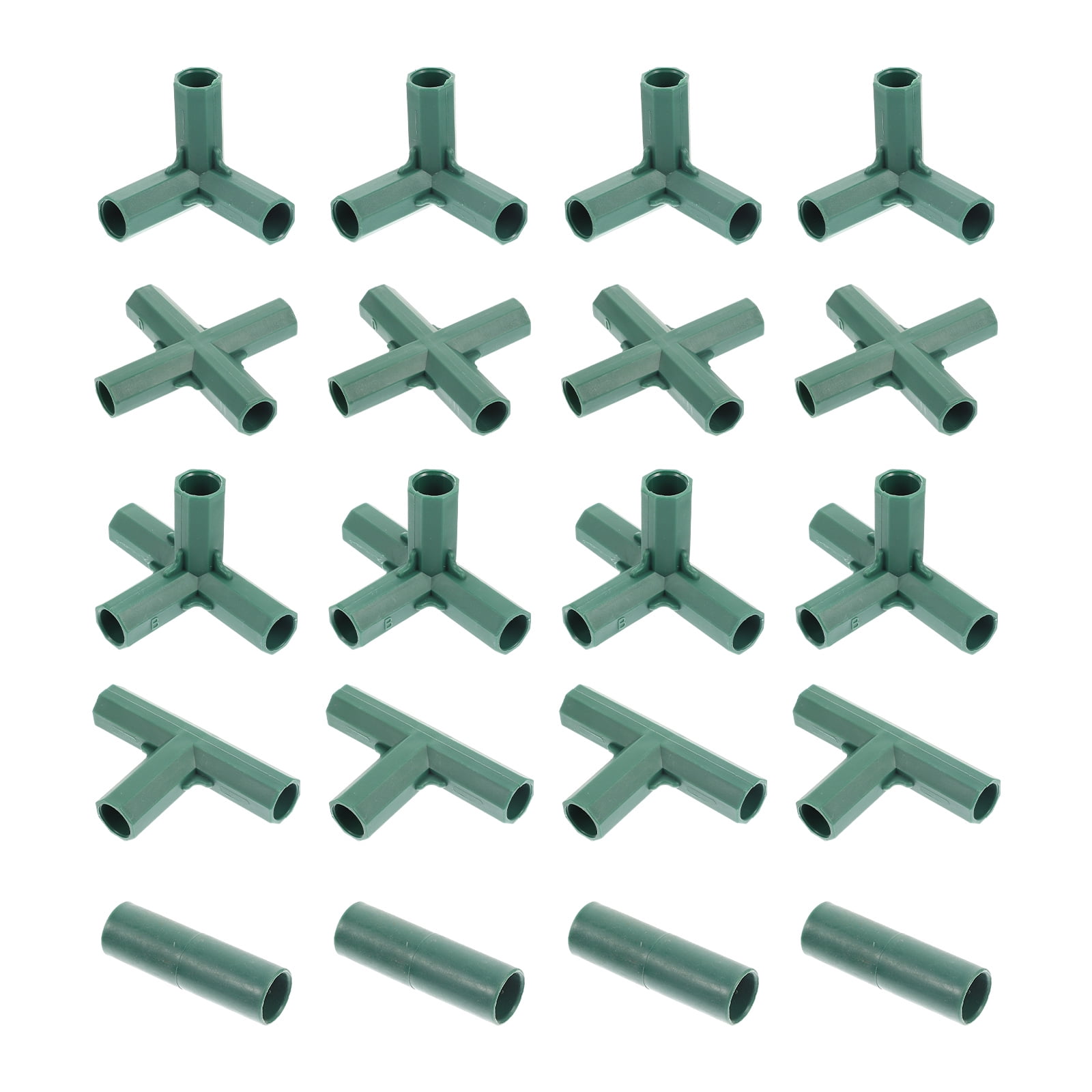 Gong 20Pcs Gardening Frame Joints Pole Connector Straight Plastic