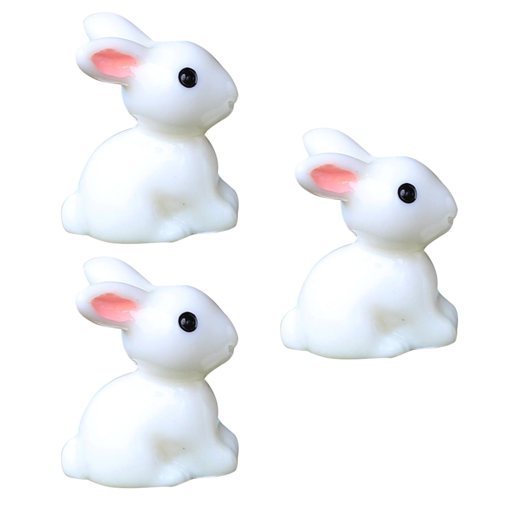 Gong 20pcs Mini Landscape Rabbits Garden Decoration Resin Figurine