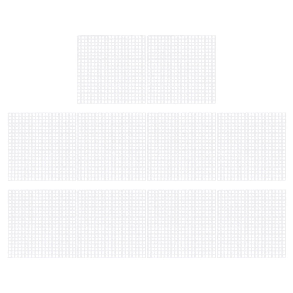 Gong 20pcs Square Mesh Plastic Canvas Sheet Cross Stitch Sewing Plastic