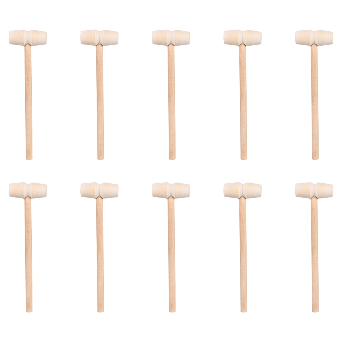 NODG 20-Pack Mini Wooden Crab Mallets - Small Hardwood Hammers For Seafood, Chocolate Hearts, Or Kids' Pounding Toys