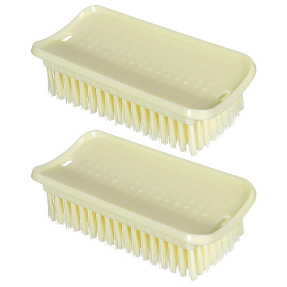 Gong 2Pcs Hand-Held Scrub Brushes Supple Bristle Brush Laundry Scrub Brush Clothes Cleaning Brushes