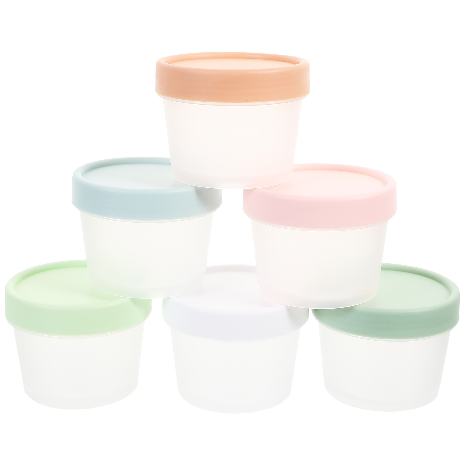 Gong 6pcs Portable Ice Cream Box Fruit Storage Box Freezer Container