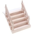 Gong Doll House Mini Handrail Stair Tiny Wooden Staircase Model