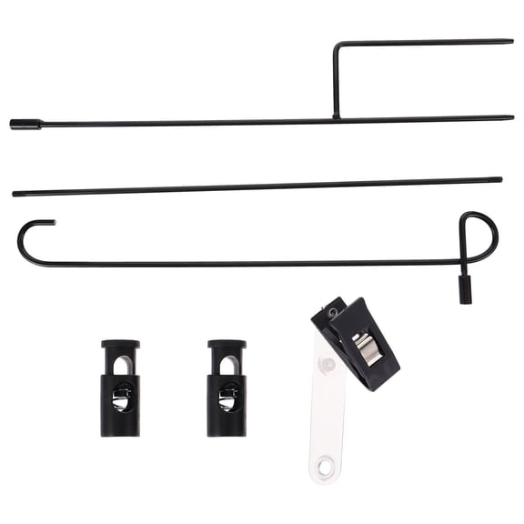 WEAVILUX Black Metal Garden Flag Holder Stand for Front Door, Yard, Lawn Outdoor Decorative Display