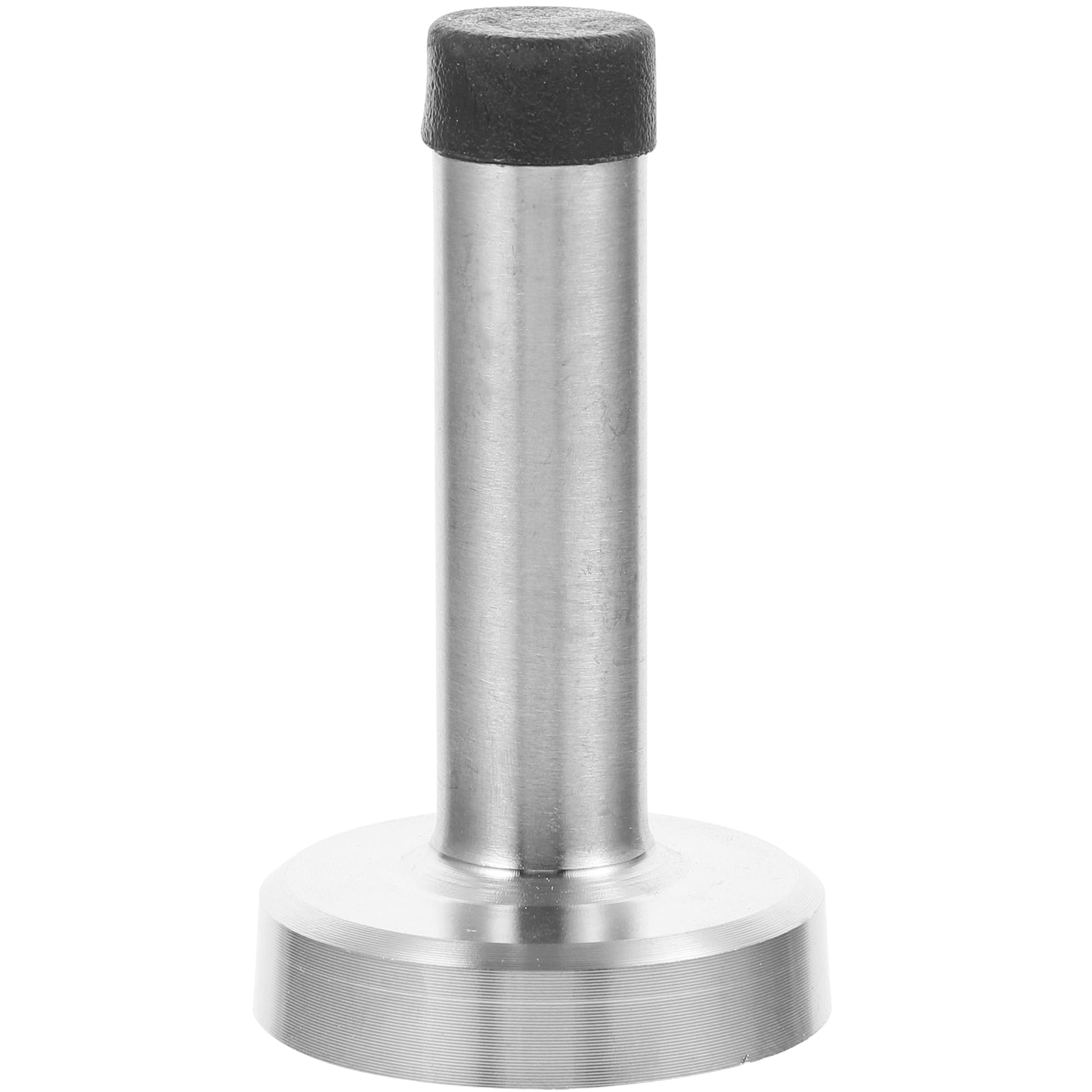 Prime-Line J 4547 Floor Mount Door Stop - Brushed Chrome Cast Brass With Rubber Bumper, Includes Hardware