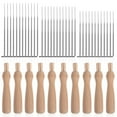 Gong Needle Felting Kit Wool Felting Needles Tools Set Wooden Handle