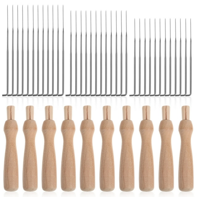 Gong Needle Felting Kit Wool Felting Needles Tools Set Wooden Handle