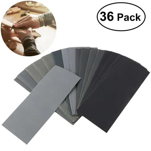Gong UEETEK 36pcs 400 to 3000 Grit Sandpaper Assortment Dry/ Wet for