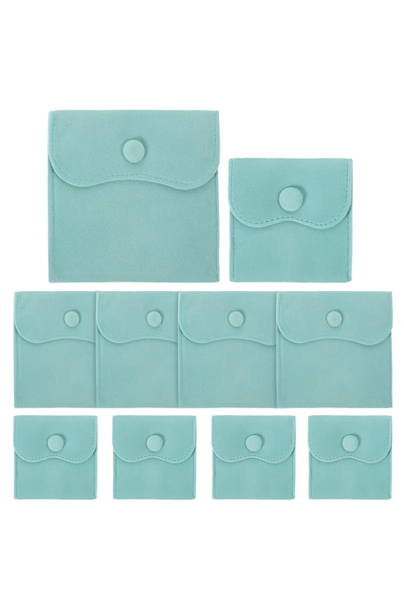 10pcs Jewelry Bag with Snap Button Pocket Watch Bag Jewelry Ring Earring Storage Pocket