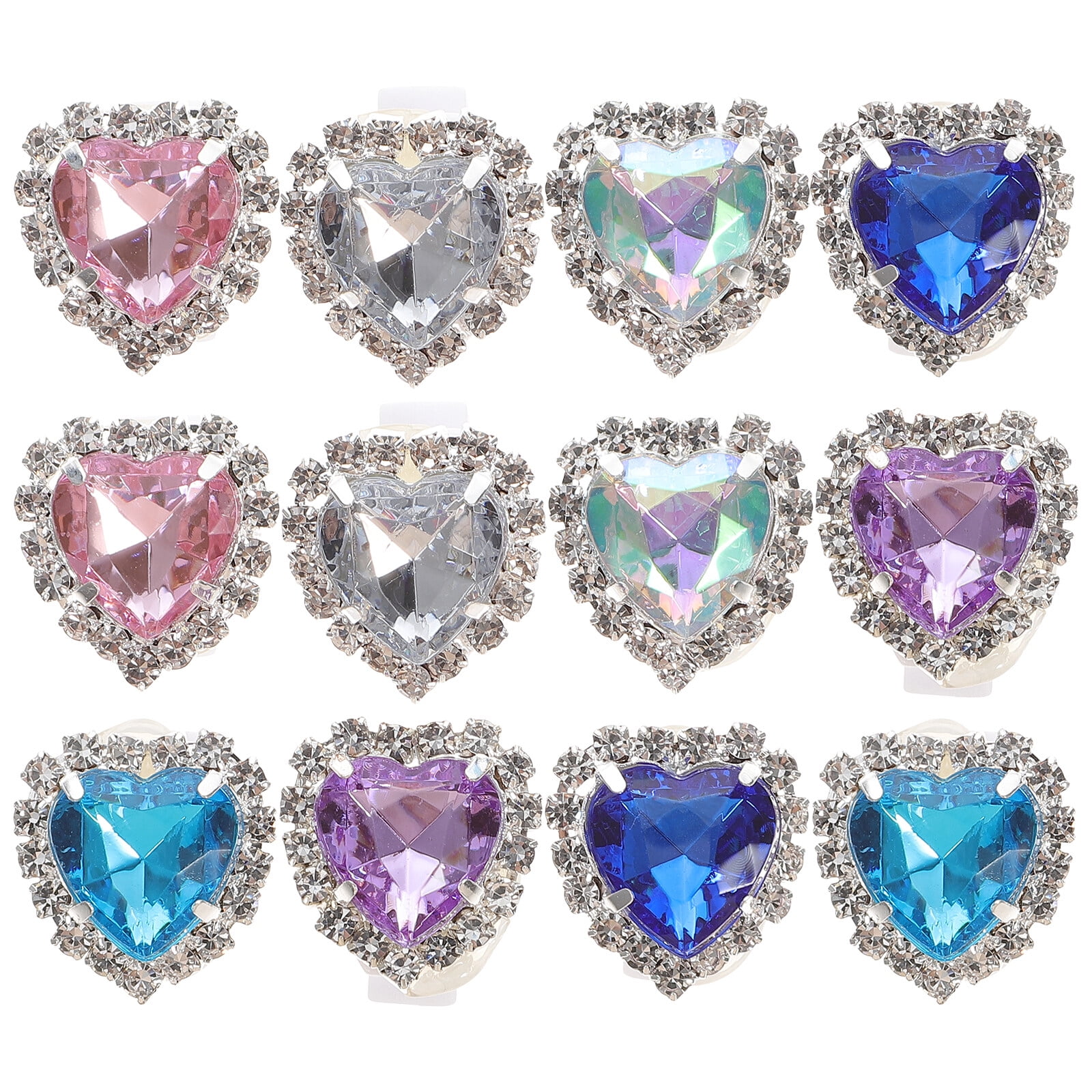 Gongc 12pcs Rhinestone Shoe Charm Clips for Sneakers and Casual Shoes ...