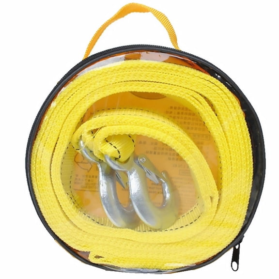 Gongc 1Pc 4M Ton Car Trailer Rope Practical Durable Outdoor Emergency Kit Nylon Tow Rope Double Thicken Car Trailer(Yellow)