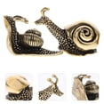 thumbnail image 1 of Gongc 2 Miniature Snail Ornaments Brass Statue for Office Decor, 1 of 6