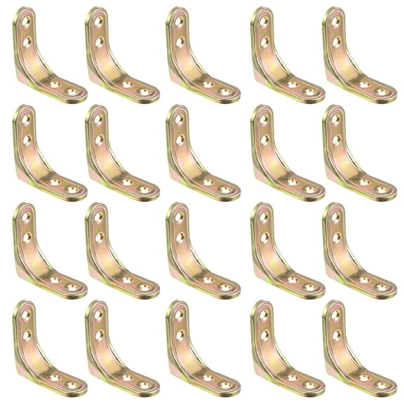 Gongc 20 Pcs Corner Brace L Bracket Heavy Duty Right Angle Brackets Joint Fastener