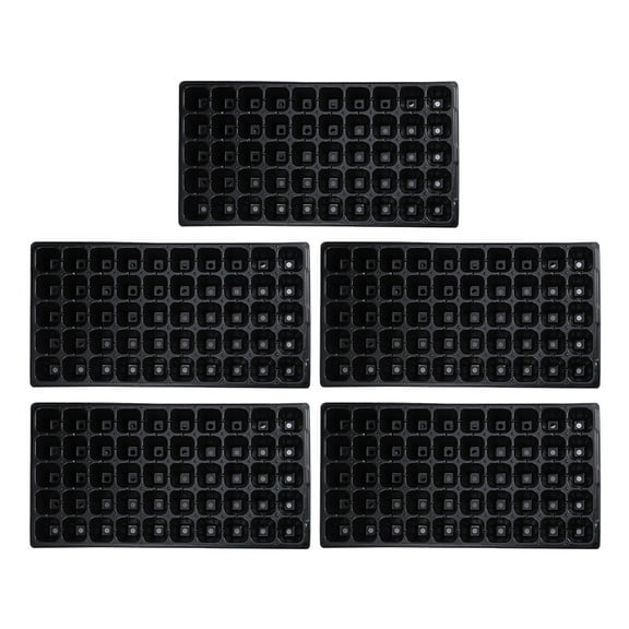 Gongc 5pcs 50-Cell Gardening Germination Propagation Trays in Black