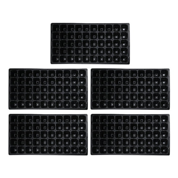 Gongc 5pcs 50-Cell Gardening Germination Propagation Trays in Black