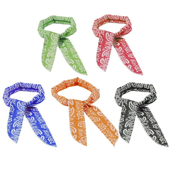 Gongc 5pcs Sports Cooling Towels Outdoor Chilling Scarf Quick Dry Towel Ice Headband Neck Wrap (5 Colors)