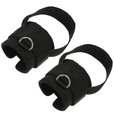 Gongc Adjustable Ankle Straps for Cable Machines - Black