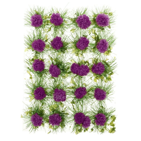 Gongc DIY Purple Flower Grass for Train Landscape and Home Decor