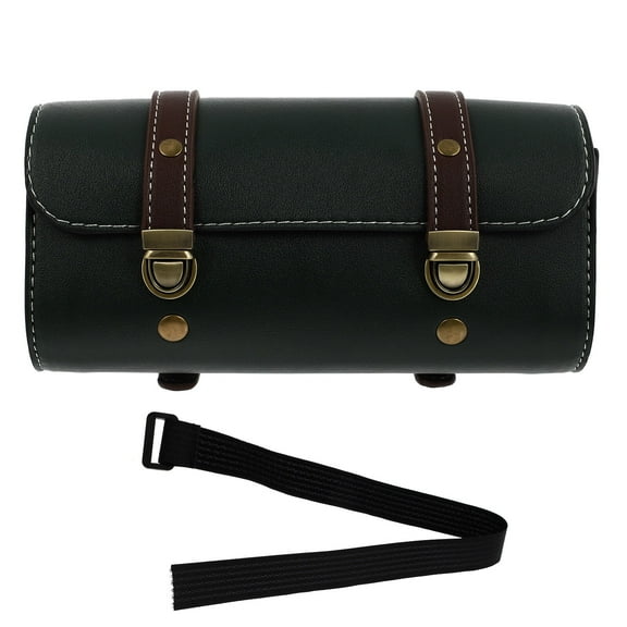 Gongc Electric Bike PU Leather Motorcycle Bag Retro Style Motorbike Front Tail Bag