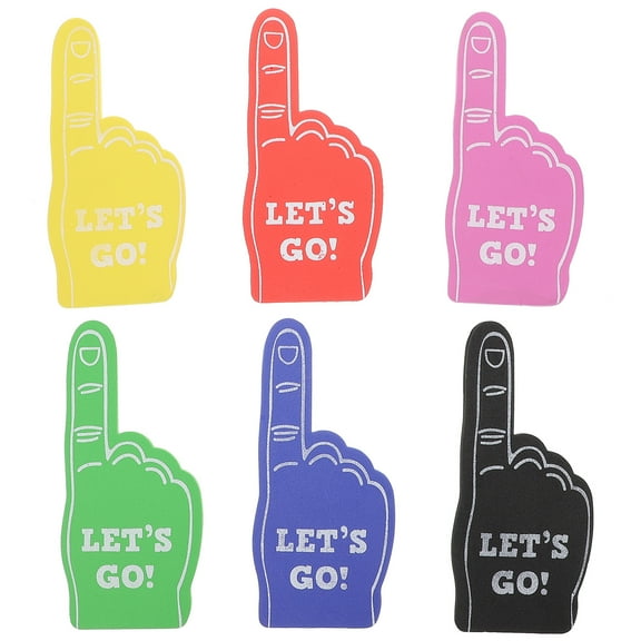 Gongc Giant Foam Hands Mini Fingers Sports Party Favors (6Pcs)