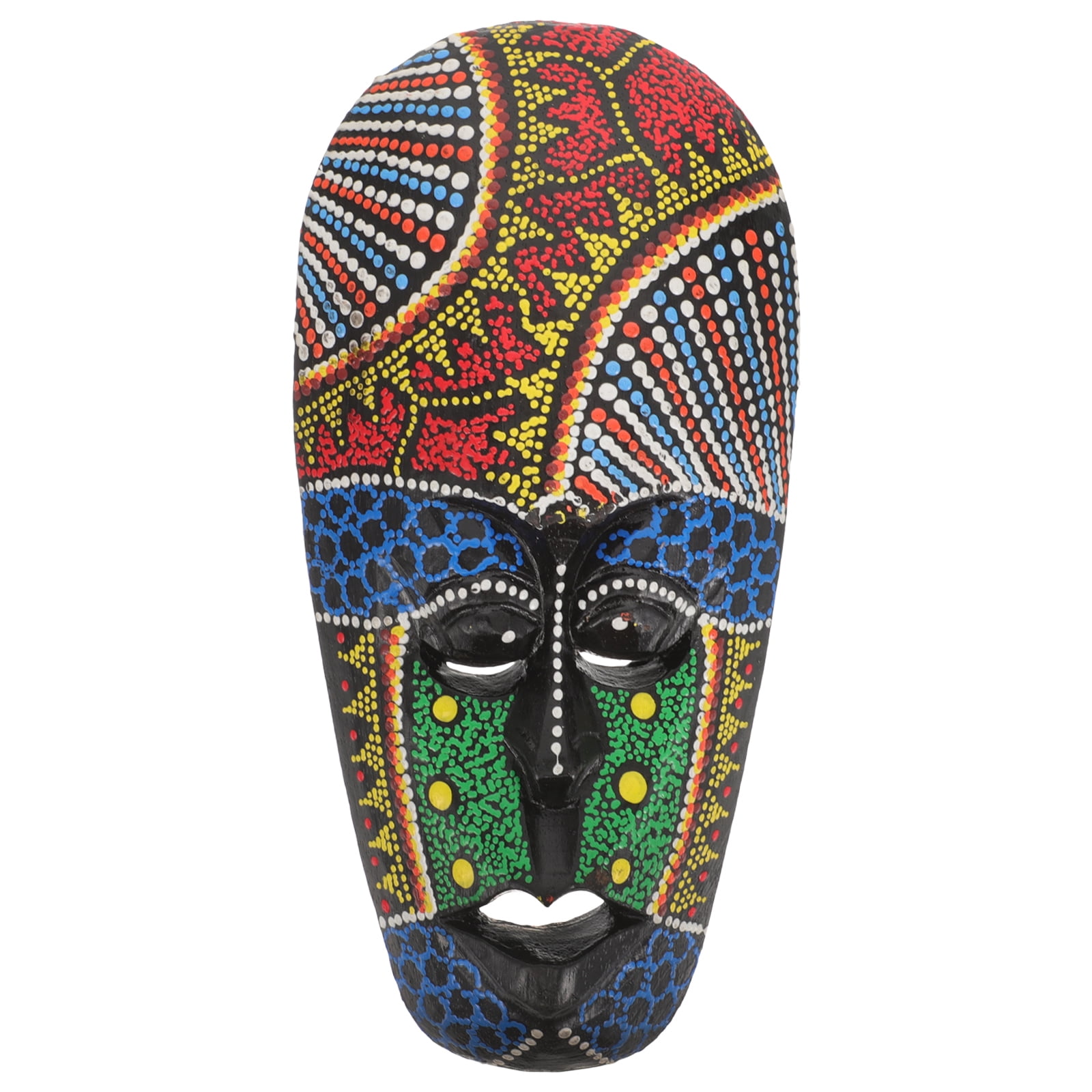 Gongc Hand Carved African Tribal Wall Mask Art Wooden Home Decor