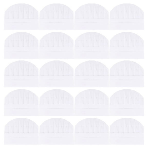 Gongc Kids Chef Hats: 20pcs White Caps for Cooking Party and Pretend Play