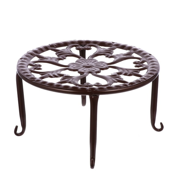 Gongc Metal Plant Stand Flower Pot Holder Rack Display Shelf with Scroll Pattern