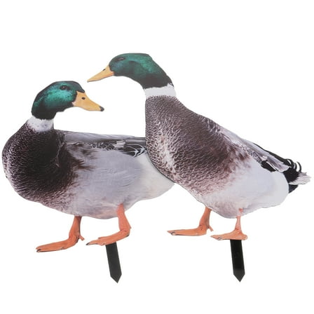 Gongc Outdoor Mallard Duck Statue Garden Decor Ornaments (2 Pcs)