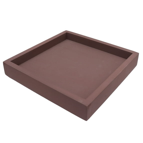 Gongc Plant Saucer Plastic Tray Square for Indoor/Outdoor Pot (Coffee, 20x20cm)
