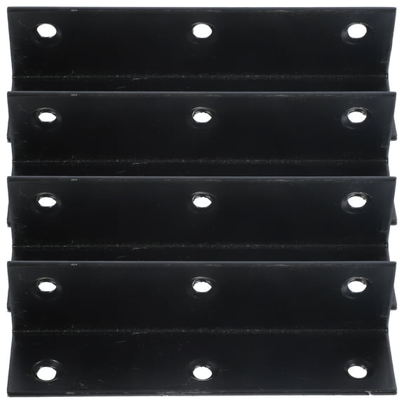 Gongc Small L Brackets 4pcs Black Stainless Steel Heavy Duty Metal Corner Brace