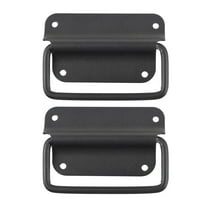 Black Stainless Steel Toolbox Handles for Suitcase Use 2 Pieces Folding Handles for Wooden Box Pull