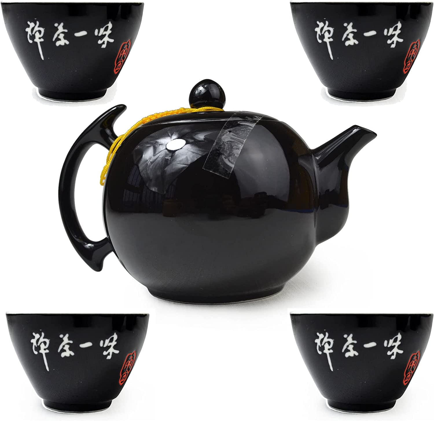 Gongfu Tea Set Porcelain Black Teapot cups Japan Zen Highest Level Tea