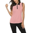 thumbnail image 1 of Gongga Women Golf Shirts Sleeveless Tennis Polo Shirt Zip Up Sports Tank Tops, 1 of 7